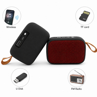 Mini-enceinte portable sans fil avec subwoofer, prise en charge de la carte mémoire et de l'AUX, son stéréo HiFi, 5W, pour le camping en extérieur
