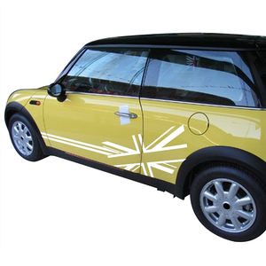 Pegatina decorativa para puerta de coche, pegatina de cuerpo de rayas laterales para <span class=keywords><strong>MINI</strong></span> <span class=keywords><strong>Cooper</strong></span> S R50 R52 R53 JCW, accesorios, 2 uds. - Product Image 5