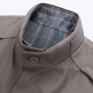 Jancoco Custom Detachable Liner <strong>Funnel</strong> Collar Jacket <strong>Men</strong> Sturdy Pure <strong>Wool</strong> Trench <strong>Coat</strong> for Autumn Winter - Product Image 3