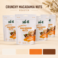 Sachet Doypack Personnalisé Imprimé pour Noix de Macadamia avec Encoche de Déchirement – Vente en Gros Hi-E