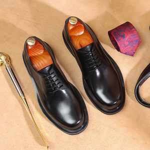 Chaussures plates décontractées et habillées DSYX pour hommes, en cuir véritable respirant, légères, antidérapantes, pour l'extérieur - Product Image 3