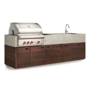 Parrilla <span class=keywords><strong>de</strong></span> barbacoa <span class=keywords><strong>de</strong></span> gas <span class=keywords><strong>de</strong></span> cocina al aire libre CE conjunto completo construido en islas con refrigerador y chapa <span class=keywords><strong>de</strong></span> <span class=keywords><strong>piedra</strong></span> - Product Image 2