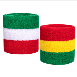 Factory Customized Logo Unisex Wristbands for Tennis Sports Absorbent Cotton Sweatband