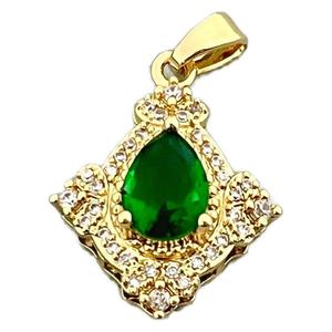 Pendentif en diamant avec centre en rubis, coupe ovale, plaqué or, accessoire de bijoux de fête pour femmes - Product Image 5