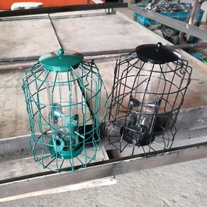 Usmilepet mới đến lồng treo chim ngoài trời lồng PC Ống sóc bằng chứng chim hoang dã trung chuyển với bảo vệ hạt giống Kim Loại Lớn - Product Image 5