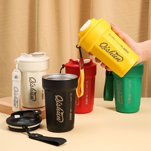 Gobelet isotherme Qishan en acier inoxydable 316, tasse à café octogonale avec sangle de transport, pour les voyages - Product Image 1