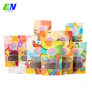 BN gói tùy chỉnh kẹo doypack Túi mùi bằng chứng lá đứng lên túi có khóa kéo đóng gói túi có cửa sổ cho Walmart - Product Image 6