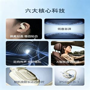 Vims Open Back <b>Bluetooth</b> Earphones V49 IPX4 Waterproof Stereo Sound For Sports Gaming Office Use - Product Image 4