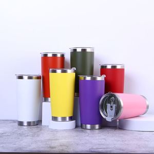 Custom Logo Termos Cup Stainless Steel Double Wall Car Cup Tumblers 20 oz Insulated Thermal Powder Coated 20oz Travel Coffee Mug - Product Image 1