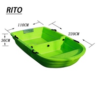Topk — bateau de pêche en plastique, 2 pièces, petits moteurs empilables, kayak PE, à vendre
