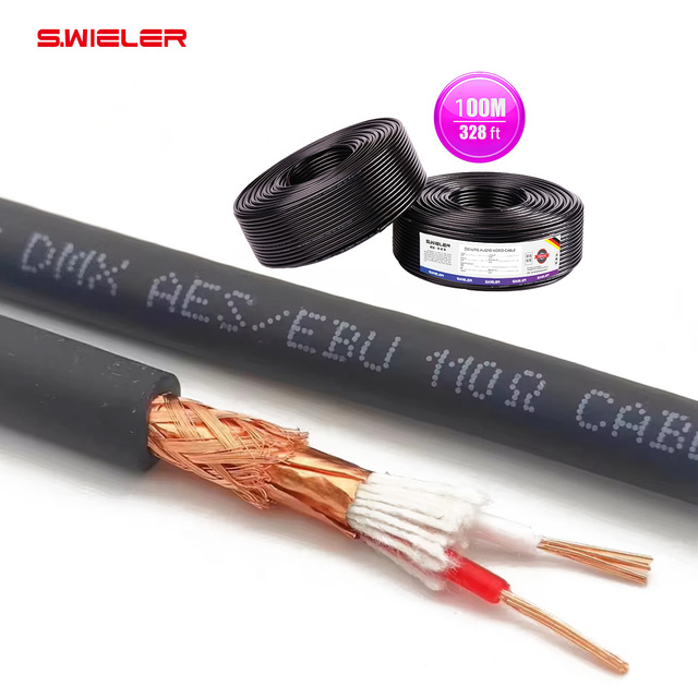 High Quality Oxygen-Free Copper DMX512-100 Control Cable XLR/SpeakON Combination Low Noise Interference Flexible Audio Cable DMX