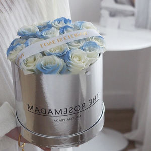 กล่องใส่ดอกไม้สดสำหรับวันวาเลนไทน์กล่องใส่ช่อดอกไม้กระจกลายดอกกุหลาบศิลปะดอกไม้กล่องของขวัญกระดาษหรูหราสำหรับการจัดเรียง - Product Image 4