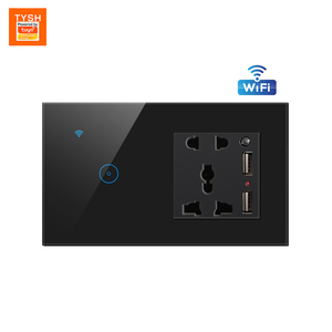 Tuya TYSH Universal Touch Sense Glass Panel WiFi Power Point <strong>Smart</strong> Wall <strong>Socket</strong> Compatible Alexa and Google Home <strong>Smart</strong> <strong>Socket</strong> - Product Image 1