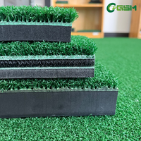 Tapis de golf pour practice de frappe et de driving, base en caoutchouc robuste 5 pieds x 5 pieds, couche de gazon en nylon de 35 mm d'épaisseur