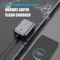 WST Banque D'alimentation Câble Intégré LED Affichage Numérique PD Charge Rapide Mini 10000mah Power Bank Téléphone Mobile