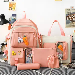 2023 Trending Hot selling backpack bag for girls 4pcs back to school bag set girls backpack school bag set