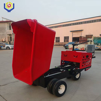 Mini-dumper à essence à 6 roues motrices avec capacité de charge de 800 kg et système entièrement hydraulique pour la construction