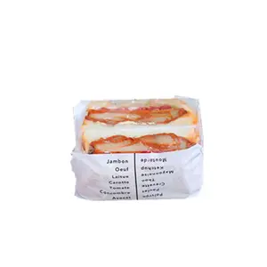 Nouveau sac d'emballage pour sandwich personnalisé toast burger à emporter sac d'emballage pour sandwich jetable transparent