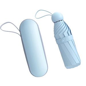 Nuevo Diseño OEM, Sombrilla Plegable Manual de 5 Pliegues con Protección UV, con Logotipo Personalizado, Botón de Apertura Automática, Portátil - Product Image 1