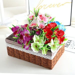 Grandi Orchidee Phalaenopsis Artificiali in Seta, Tonalità Primaverili, per Matrimoni, Decorazioni per la Casa, Oggetti di Scena Fotografici, Artigianato Tessile, Composizioni Floreali - Product Image 1