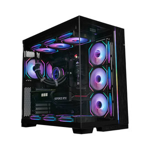 เคสคอมพิวเตอร์ Lian <span class=keywords><strong>Li</strong></span> O11 Dynamic EVO Panoramic Gaming PC แบบกระจกไร้รอยต่อ ไม่มีเสา รองรับเมนบอร์ด ATX Mid Tower แบบสองช่อง - Product Image 1