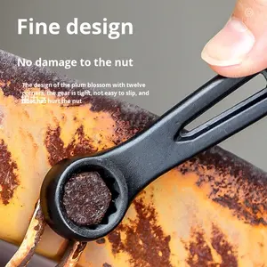 Zwart Oxide Chroom Vanadium Stalen Combinatie Sleutel Set Dubbelzijdig Lange Handgreep 6-24Mm Metrische Aanpasbare Oem Voor Thuisgebruik - Product Image 4