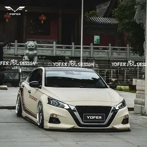 Yofer for Nissan Altima car front rear diffuser wrap angle side skirts parts accessories bodykit