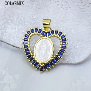 Pendentif Cœur Coloré Plaqué Or 18 carats pour Fabrication de Colliers – Idéal Cadeau Bijoux de Fête - Product Image 4