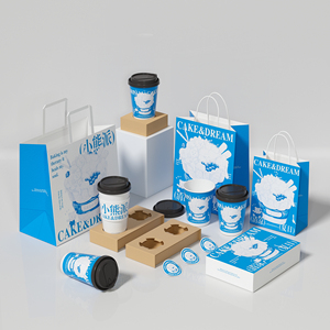 Bolsa de Papel Kraft Blanca Ecológica y Reciclable para Comida de Restaurante y Café, Empaque Resistente para Llevar con Logotipos Personalizados - Product Image 3