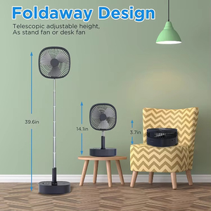 พัดลมพับได้แบบพก<span class=keywords><strong>พา</strong></span> ชาร์จผ่านพอร์ต Type-C พร้อมแบตสำรอง 7200mAh ใช้งานได้นาน 6 ชั่วโมง ควบคุมด้<span class=keywords><strong>ว</strong></span>ยรีโมท สำหรับตั้งพื้นให้ค<span class=keywords><strong>ว</strong></span>ามเย็น - Product Image 4