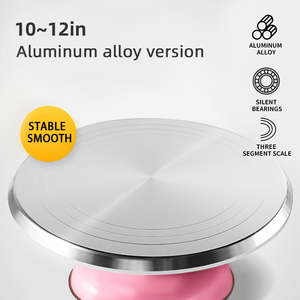 WeVi Aluminum Alloy Metal Colorful Round Rotating <strong>Cake</strong> <strong>Stand</strong> with Stainless Steel Turntables for Soap &amp; <strong>Cakes</strong> - Product Image 2