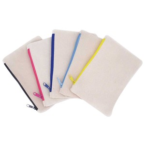 DIY Đa Chức Năng Sinh Thái Thân Thiện Tùy Chỉnh <span class=keywords><strong>Canvas</strong></span> Zipper <span class=keywords><strong>Pouch</strong></span> Vải Trang Điểm Lớn Đồng Bằng Trống Bút Chì Trường Hợp Bút Văn Phòng Phẩm Túi - Product Image 1