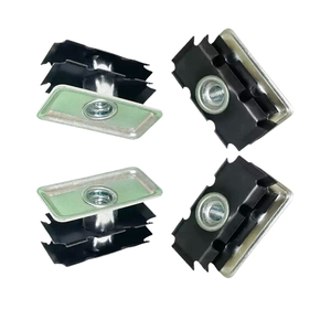 Écrou à sertir cranté à ressort pour tube rectangulaire, pour fixation de roulettes sur tube en acier rectangulaire - Product Image 4
