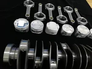 Adracing özelleştirilmiş stroker kitleri kütük 4340 çelik krank mili bağlantı çubukları ve dövme 4032 alüminyum piston setleri