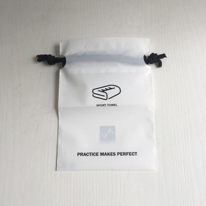 Recycle <strong>Personalised</strong> Customise logo Printed White <strong>Pe</strong> Pull Rope Draw String Towel Packaging Plastic Poly <strong>Bag</strong> - Product Image 3