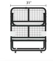 Lit Pliant avec Matelas Portable Pliable Roll Away Adulte Lit pour Invité