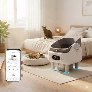 Bac à litière pour chat directement de l'usine, bac à litière intelligent avec contrôle par capteur - Product Image 1