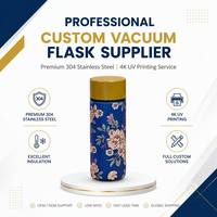 Recuerdos Promocionales para Eventos, Botella de Agua de Acero Inoxidable de Doble Pared con Impresión UV Completa Personalizada y sin Costuras