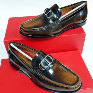 Mocasines de Hombre para Verano y Otoño, Estilo Británico, Zapatos de Cuero Vacuno, Diseño de Cubierta Suave, Casuales, Transpirables, Impermeables, Antideslizantes, con Aumento de Altura - Product Image 2