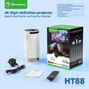 โปรเจคเตอร์ขนาดเล็ก HT88 1080P LED สมาร์ทแอนดรอยด์ 12 โฮมเธียเตอร์พกพา ไร้สาย WiFi แบตเตอรี่ในตัว 1500 ลูเมนส์ - Product Image 4