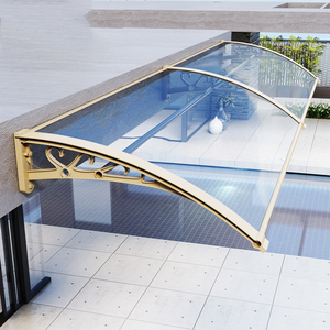 Auvent de porte et fenêtre <span class=keywords><strong>moderne</strong></span> sur mesure 60*60cm en alliage d'aluminium avec support en tôle solide pour la <span class=keywords><strong>maison</strong></span> - Product Image 1
