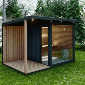 Phòng tắm hơi tuyết tùng đỏ & vòi hoa sen thủy tinh 4-6 người nhìn ra biển/núi boong Hệ thống nhiệt điện cao - Product Image 6