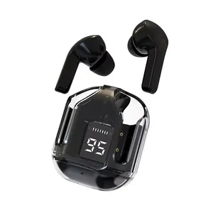 Air31 미니 스포츠 스테레오 TWS 헤드폰 LED 디스플레이 인 이어 보청기가있는 휴대용 크리스탈 블루투스 이어폰