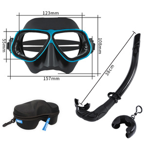 หน้ากากดำน้ำฟรีไดฟ์ กล่องเก็บหน้ากากโลหะสำหรับ GoPro พร้อมที่ยึดปาก กล่องเก็บเลนส์ออพติคอล ซิลิโคนหน้ากากดำน้ำ กล่องใส่หน้ากากดำน้ำ - Product Image 1
