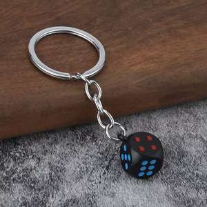 Porte-clés de dés de style <span class=keywords><strong>punk</strong></span> en alliage coloré porte-clés de mousqueton de mode en matériel métallique de conception vintage et dessin animé - Product Image 4