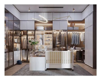 Dressing autoportant de luxe au design moderne avec éclairage LED intégré pour chambre à coucher