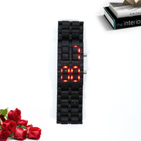 Montre bracelet pour homme tendance unique créative de style européen américain avec LED en forme de lave, montre numérique rétro pour couple, montre de sport
