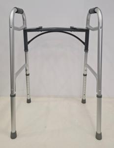 Andador Plegable Ligero para Personas Mayores, Liberación con 2 Botones, Patas Ajustables, Ayuda para Caminar Médica Plateada para Discapacitados - Product Image 2