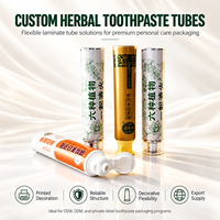 Tubes d'emballage de dentifrice en aluminium-plastique, impression UV personnalisée, contenants laminés vides 12,7-35 mm, soins bucco-dentaires