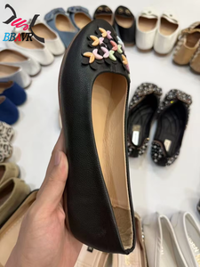 Zapatos Planos de Bailarina Baratos para Mujer, Lote de Fábrica, Conjunto de Zapatos Planos y Bolso para Mujer Africana en Stock - Product Image 3